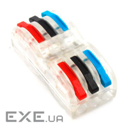 Клемна колодка з натискними затискачами 3-дротова SPL-3 для розподільних коро (SPL-3 прозора) )