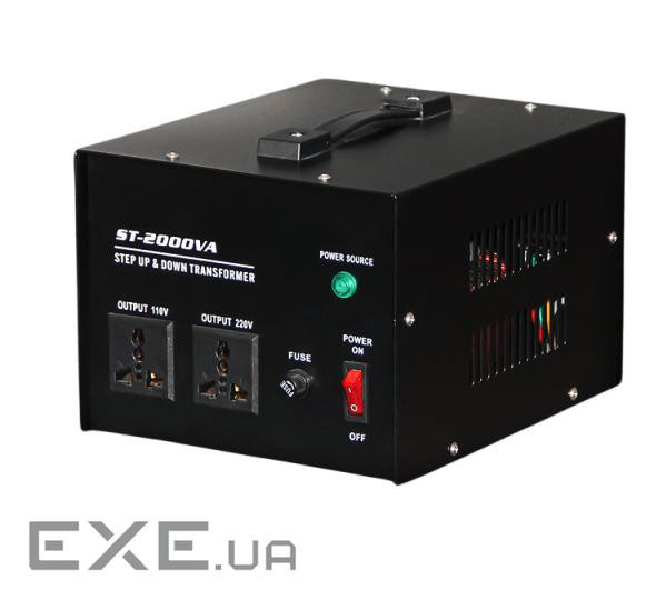 Перетворювач напруги трансформаторний універсальний ST-2000VA Input 220 V / Output 110V, Input 220 V