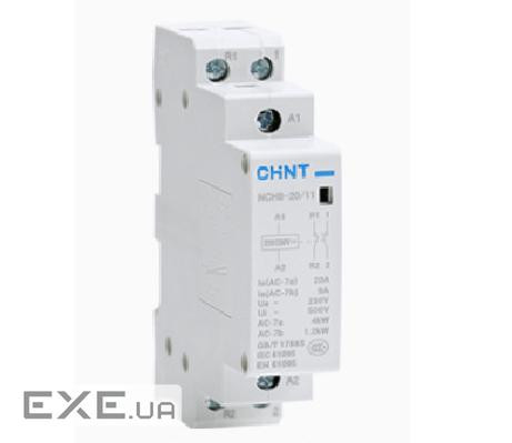 Контактор CHNT NCH8-20/11 220V,20А, 4kW, 1NC+1NO, на DIN-рейку, 85*65,5*18мм (NCH8-20 / 11 220V)