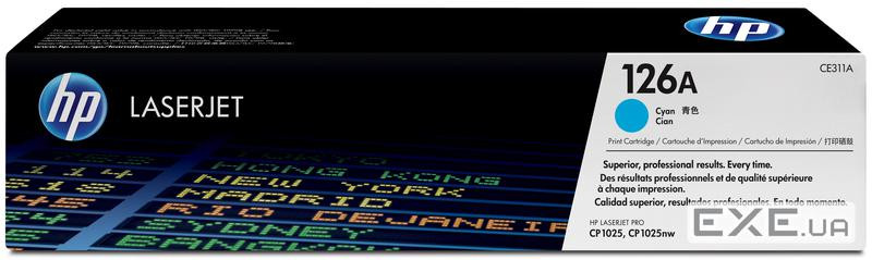 Картридж HP CLJ 126A Cyan, для CP1025 (CE311A)
