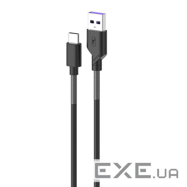 Кабель SkyDolphin S27L Spring Anti-Brake USB - USB Type-C (M/M), 1 м , Black (SDUSB-000611)