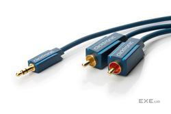 Кабель Click Tronic аудіоадаптер Jack 3.5mm 3pin-RCAx2 M/M 10.0m,Casual D=3.9+6.0mm (75.07.0471-1)