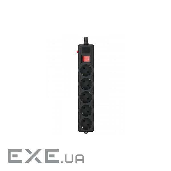 Мережевий фільтр, чорний, 3 м кабель, 5 розеток (SPG5-G-10B-PRO) (SPG5-G-10B-PRO)