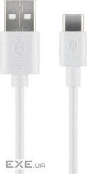 Кабель пристроїв Goobay USB Type-C-2.0A M/M 0.5m,(USB2.0) 3xShield AWG28 D=3.0mm (75.05.9126-1)