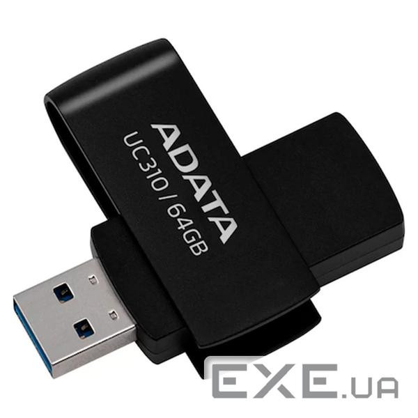 USB флеш накопичувач ADATA 64GB UC310 Black USB 3.0 (UC310-64G-RBK)
