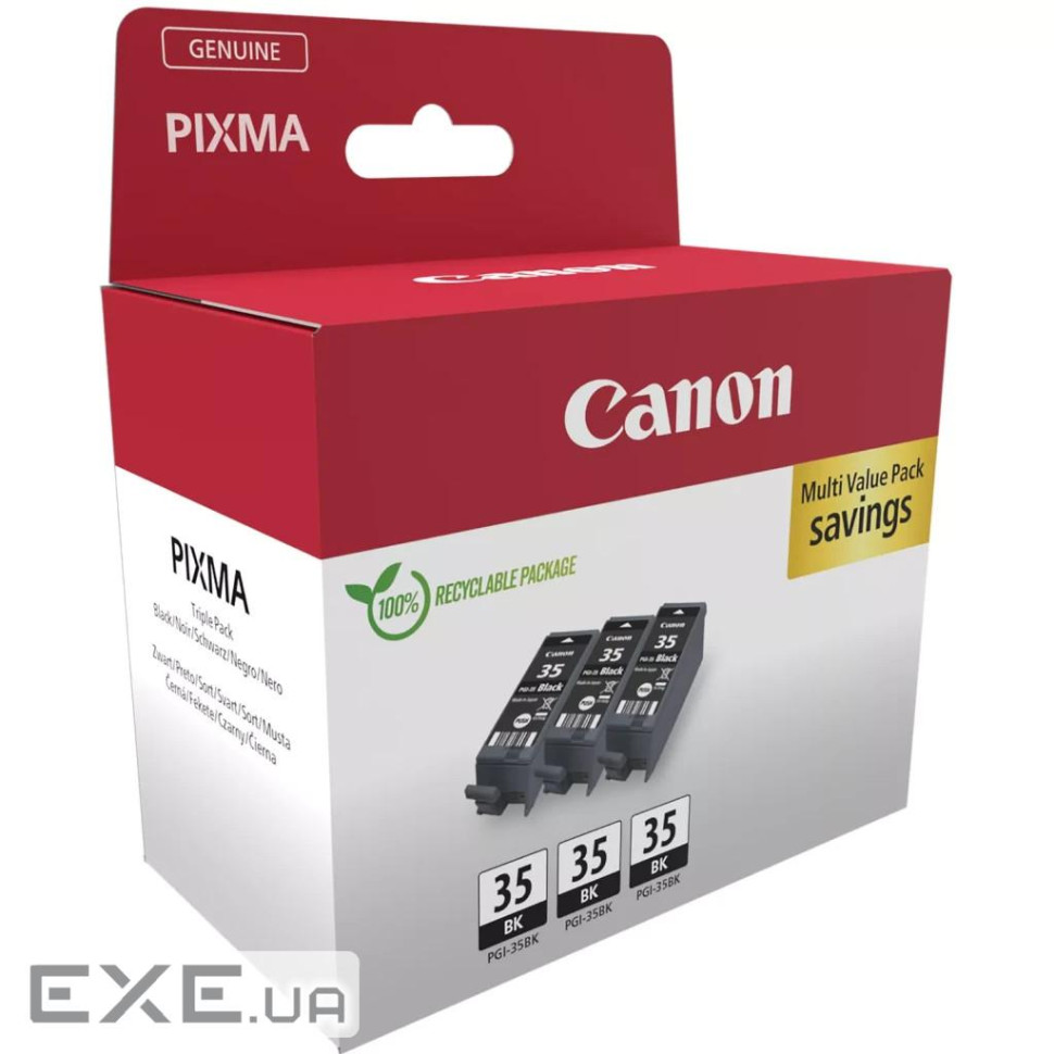 Картридж Canon PGI-35 BK TRIPLE pack (1509B028)