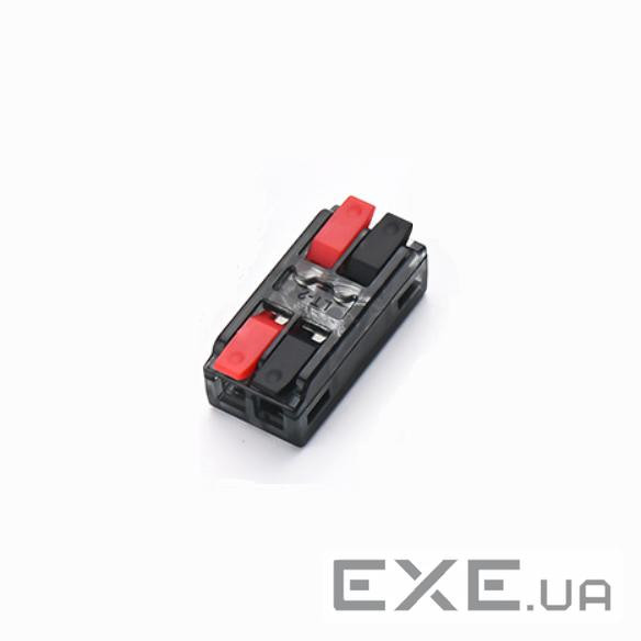 Клема з натискними затискачами 1-провідна LT-2, 2-pin, 250V, 32A, 0.5-2.5mm2, 13,5*30*11mm, сіра