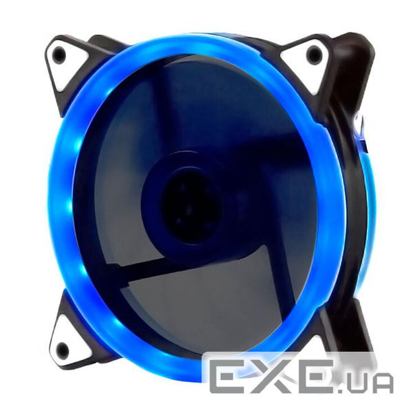 Кулер корпусний 12025 DC sleeve fan 3pin + 4pin - 120*120*25мм, 12V, 1100об / (SRHX-15LED-Blue)