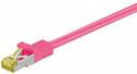 Патч-корд екранований RJ45 SFTP7 5.0m, patch AWG26 D=6.2mm LSOH Gold Cu, малиновий (75.09.1623-10)