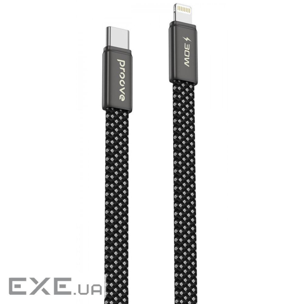 Кабель Proove AirLine Type-C to Lightning 30W (1m) black (CCAI30002101)