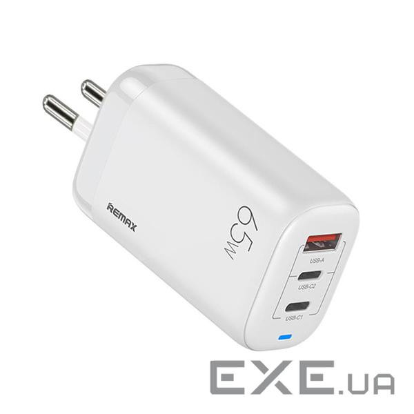 Зарядний пристрій Remax Ligil 65W PD+QC GaN Білий (RP-U55)