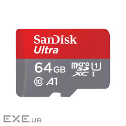 Карта пам"яті SanDisk 64GB microSDXC class 10 UHS-I A1 (SDSQUAB-064G-GN6MN)