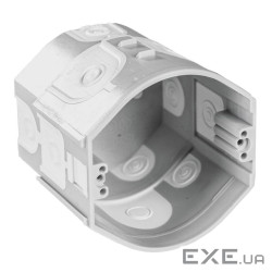 Підрозетник з еластичними вводами, з"єднуються між собою, ПВХ, сірий, &Oslash,73х70мм (KPR 68/D_KA) (KPR 68/D_KA)