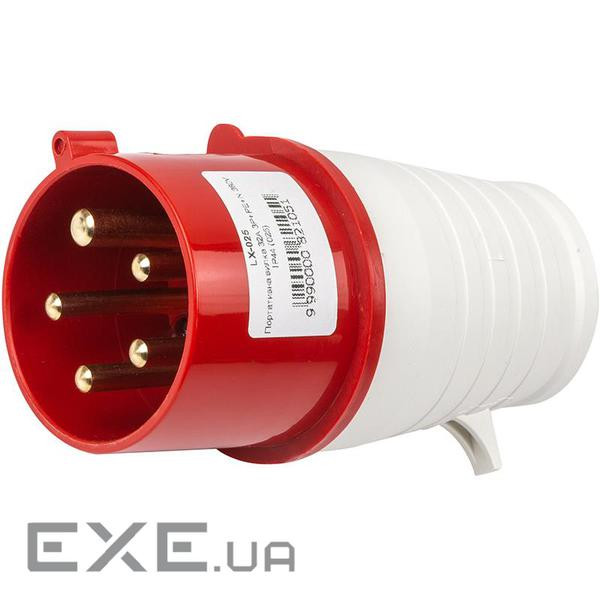 Портативна вилка 32A 3P+PE+N 380V IP44 (025) (LX-025)