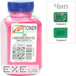 Тонер OKI C3400/3300, 110г Magenta+chip AHK (1502691)