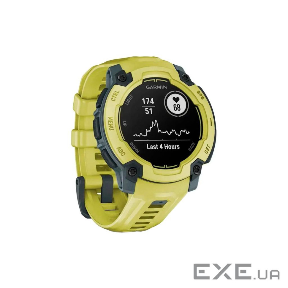 Смарт-годинник Garmin Instinct E, 45 mm, ElectricLimeBezel w/ ElectricLimeBand, GPS с (010-02933-01)
