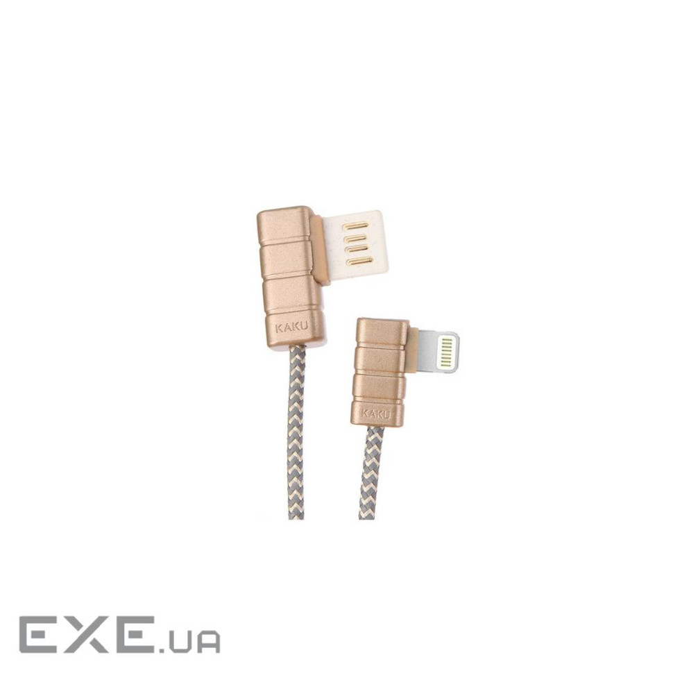 Кабель iKAKU Gallop series for iphone, Rose-Gold, довжина 1м, 2.4A, BOX (YT-iK/ GA-LR (YT-iK/GA-LRG)