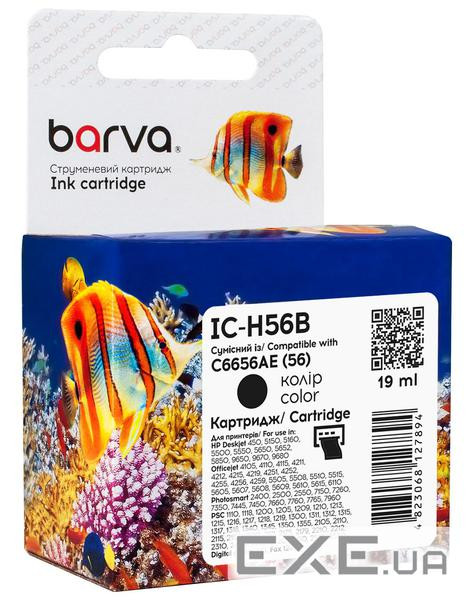 Картридж Barva HP 56 black/C6656AE, 19 мл (IC-H56B)