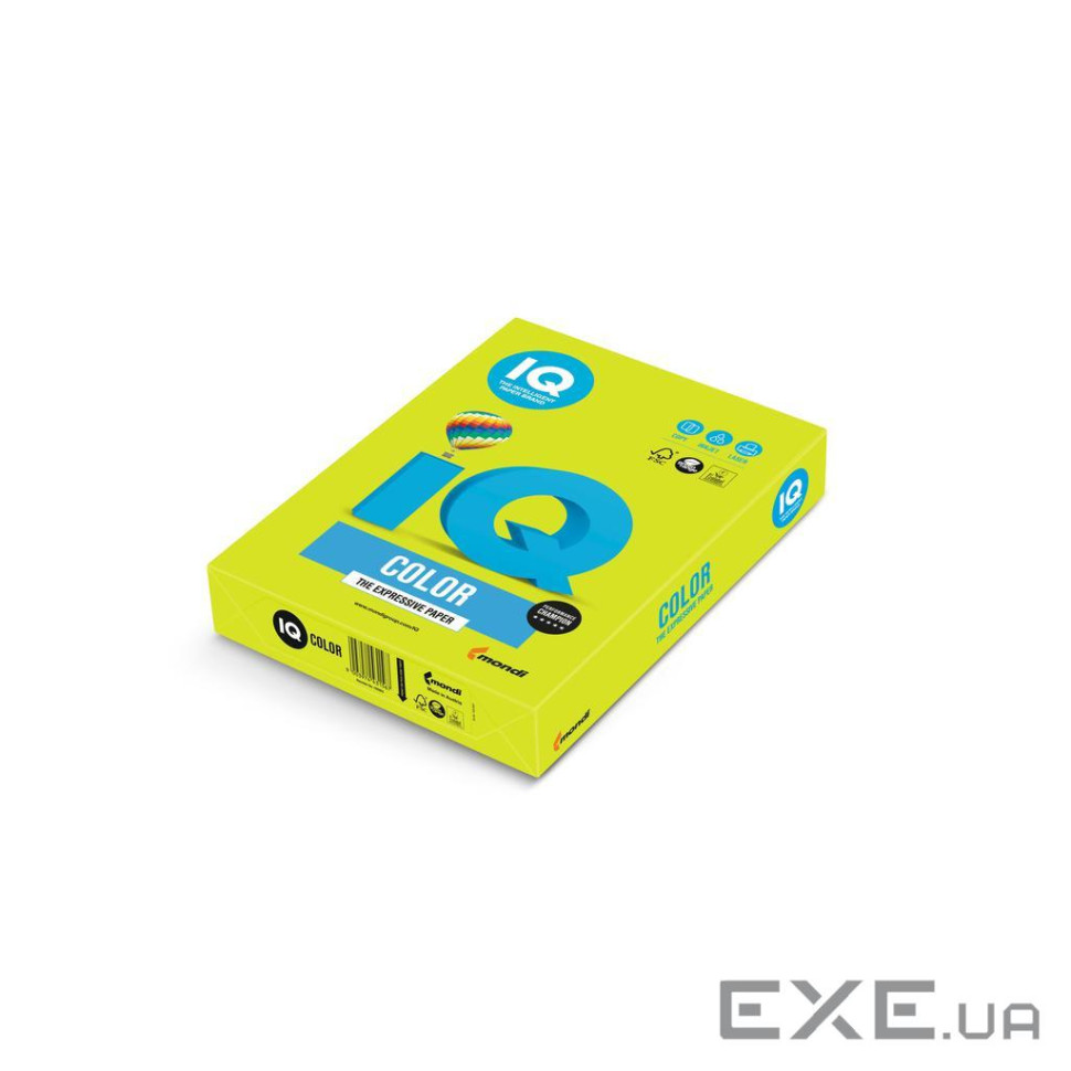 Папір Mondi IQ color А4 neon, 80g 500sheets, Green (NEOGN/A4/80/IQ)