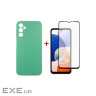 Чохол до мобільного телефона Dengos Kit for Samsung Galaxy A14 5G case + glass (Mint) (DG-KM-14)