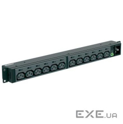 Блок розподілу живлення 16А, 230V, 12хC13, шнур 3м IEC 60309 (P12B34M)