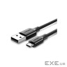 Дата кабель USB 2.0 AM to Micro 5P 0.5m 2A US289 black Ugreen (60135)