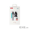 Зарядний пристрій XO 2xUSB 2.1A + cable USB to Lightning black (TZ08-L-BK)