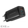 Зарядний пристрій AXAGON 1xUSB + 2xUSB-C 65W QC4+ PD3.0 PPS black (ACU-DPQ65)