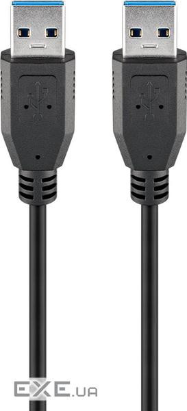 Кабель пристроїв USB3.0 A M/M 0.5m,AWG28 3xShielded D=5.5mm Gold Cu,чорний (84.00.7090-1) (84.00.7090-1)