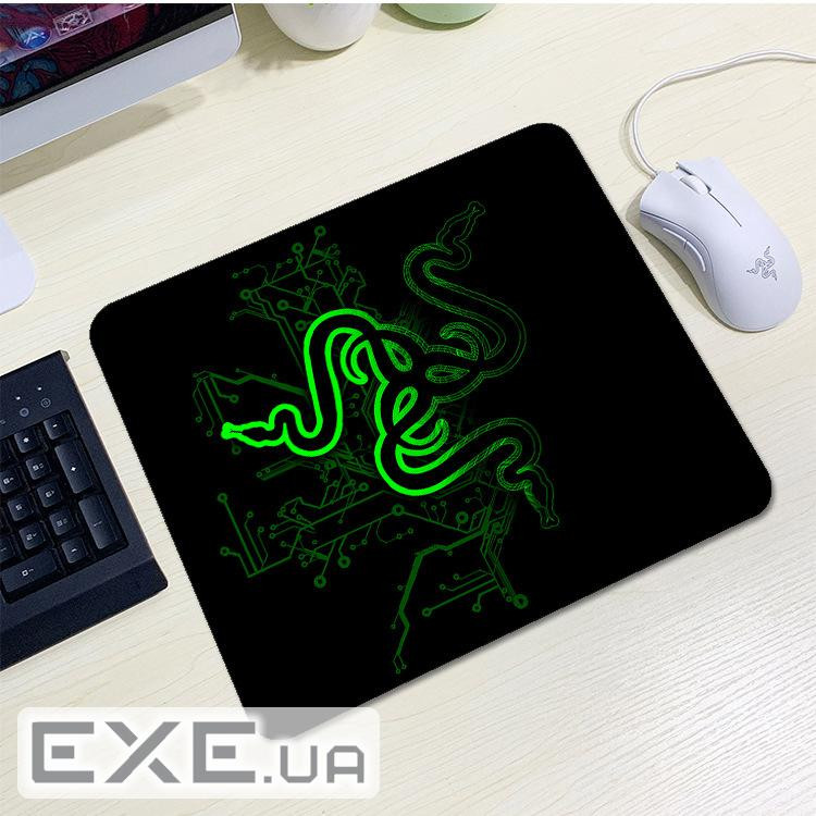 Килимок 200*240 тканинний RAZER 13, товщина 2 мм, колір Black / Green, Пакет (YT-RZ13) (YT-RZ13)