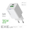 Зарядний пристрій ColorWay GaN Mini 35W PD Port PPS USB (Type-C PD + USB QC4.0) white (CW-CHS055PD-WT)