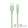 Дата кабель USB 2.0 AM to USB-C 1.0m soft silicone green ColorWay (CW-CBUC042-GR)