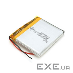 Літій-полімерний акумулятор 6*50*50mm (Li-ion 3.7В 2000мА&middot,год) (605050) ) (605050)