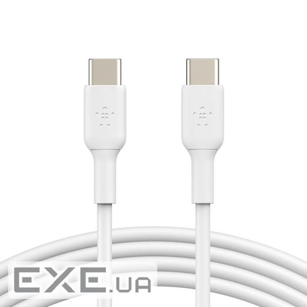 Дата кабель USB-C to USB-C 1.0m PVC white Belkin (CAB003BT1MWH)