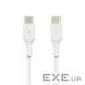 Дата кабель USB-C to USB-C 1.0m PVC white Belkin (CAB003BT1MWH)