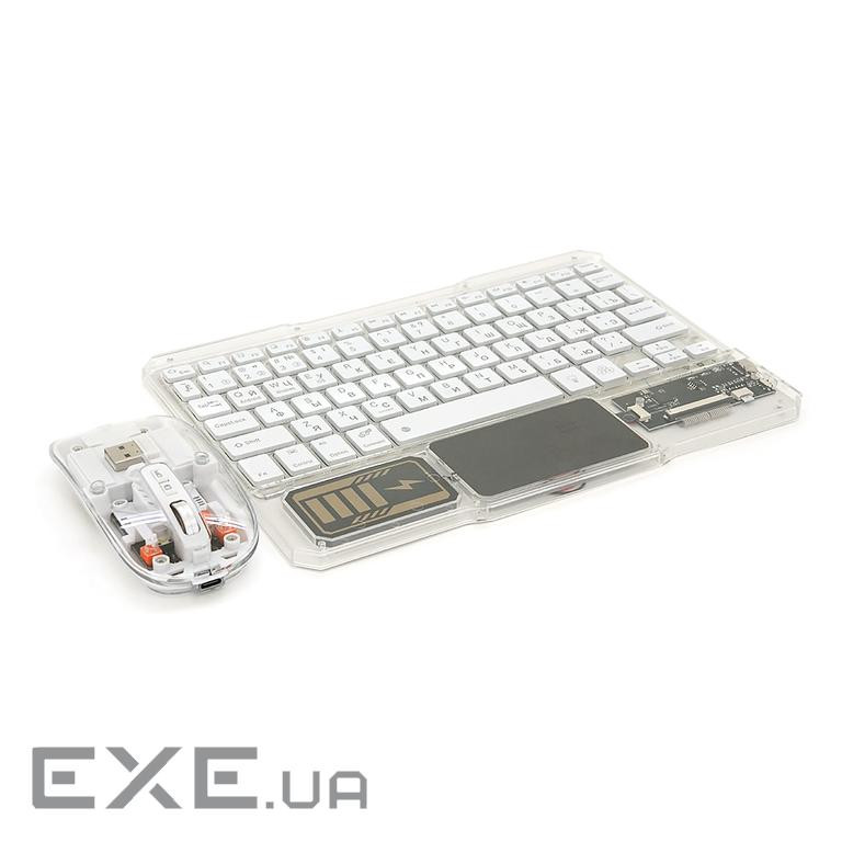 Бездротовий комплект YT-KB333 (KB+Mouse), (Eng / Pyc), 2.4G, 78 клавіш, White / Tr (YT-KB333W white) , White / Tr (YT-KB