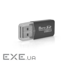 Кардрідер універсальний MERLION CRD-1BK TF/ Micro SD, USB2.0, Black