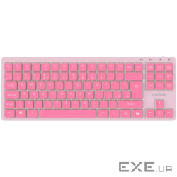CANYON Keyboard OnType 10 Low Profile EN Wired Pink (CNS-HKB10P)