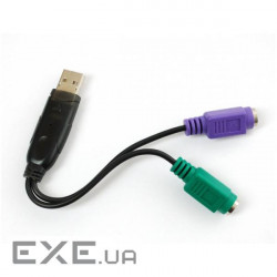 Переходник Dynamode USB 1.1 A Male - 2*PS/2 (USB to PS/2)