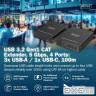 Адаптер Digitus USB extender 100 m RJ-45 to 3xUSB-A + 1xUSB-C (DA-73121)