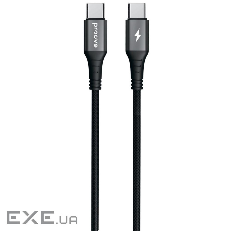 Кабель Proove WireX Type-C to Type-C 60W (2m) black (CCWX60002221)