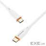 Кабель Proove Jelly Silicone Type-C to Type-C 60W (1m) white (CCJS60002202)