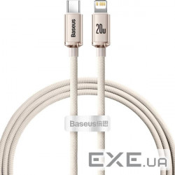 Кабель BASEUS Crystal Shine Series Fast Charging Data Cable Type-C to iP 20W 1.2м Pink (CAJY001304)