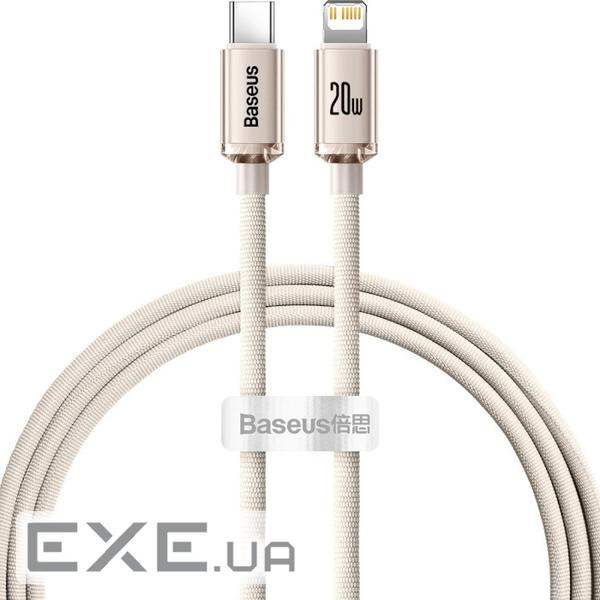 Кабель BASEUS Crystal Shine Series Fast Charging Data Cable Type-C to iP 20W 1.2м Pink (CAJY001304)
