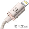 Кабель BASEUS Crystal Shine Series Fast Charging Data Cable Type-C to iP 20W 1.2м Pink (CAJY001304)