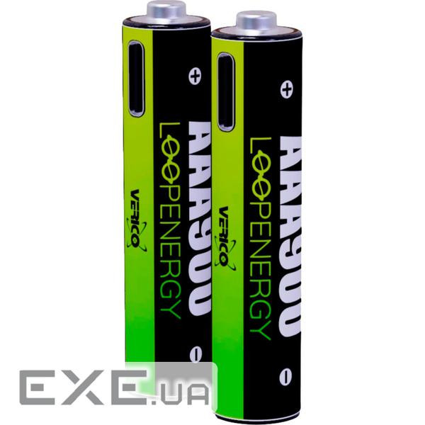 Акумулятор Verico AAA USB Type-C 600mAh 1.5V Li-ion * 2 (LoopEnergy) (1UDBT-A2WEB2-NN)