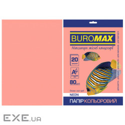 Папір Buromax А4, 80g, NEON pink, 20sh (BM.2721520-10)