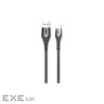 Дата кабель USB 2.0 AM to Lightning 1.0m 2A zinc alloy black XO (NB138-L-1-BK)