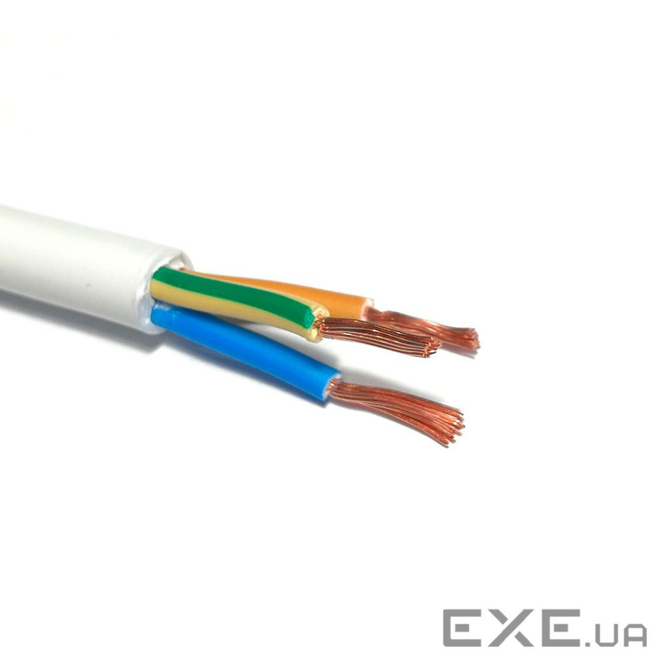 Кабель Одескабель H05VV-F 3G4 білий, ціна за метр (5136093пвс)