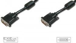 Кабель DVI-D dual link (M / M) DIGITUS 2м, Black / Чорний (AK-320101-020-S)